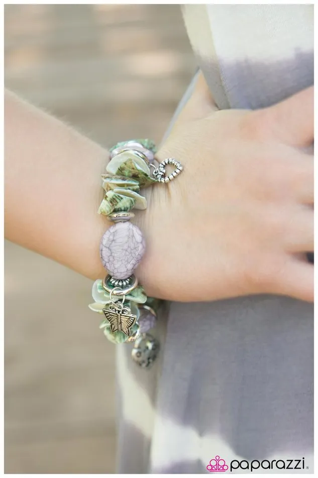 Paparazzi Jewelry Bracelets Paparazzi Bracelet Shell We Dance White