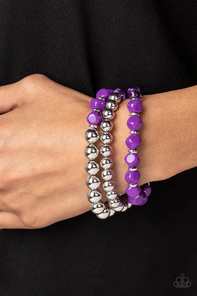 Paparazzi Jewelry Bracelets Paparazzi Bracelet Summer Sabbatical Purple