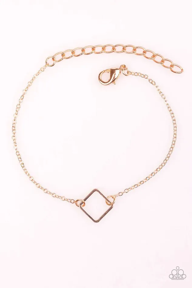 Paparazzi Jewelry Bracelets Paparazzi Bracelet The SQUARE Minimum Rose Gold