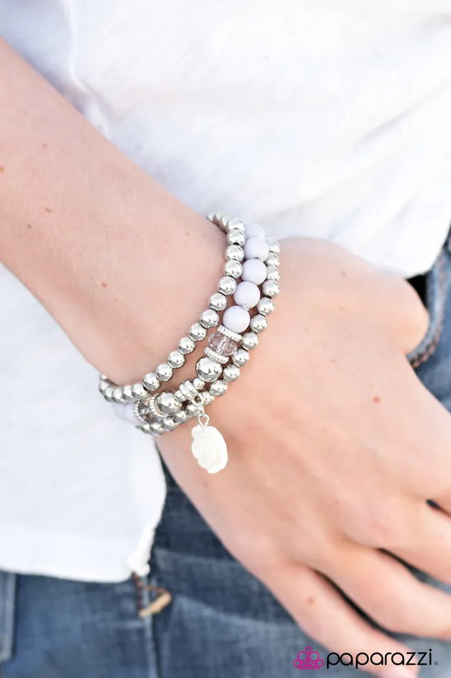 Paparazzi Jewelry Bracelets Paparazzi Bracelet Valley Of Flowers Silver