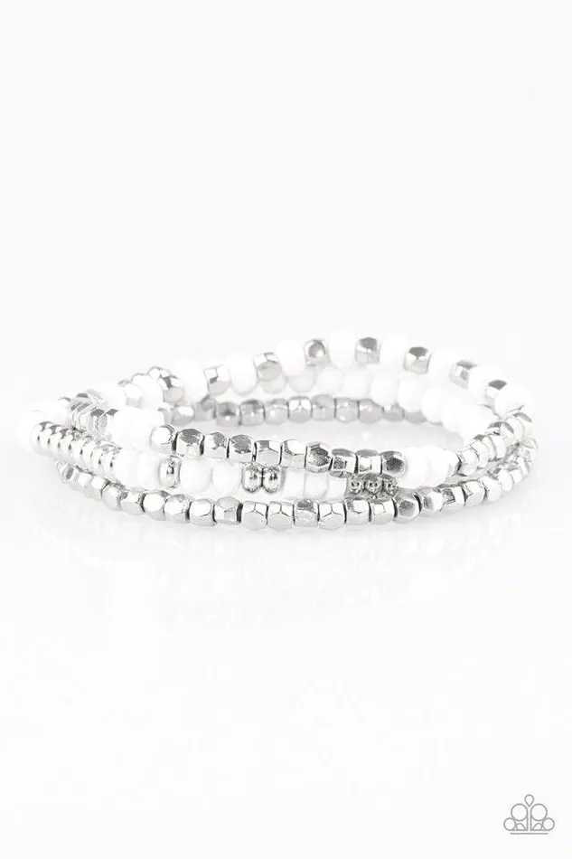 Paparazzi Jewelry Bracelets Paparazzi Bracelet Very Vivacious White