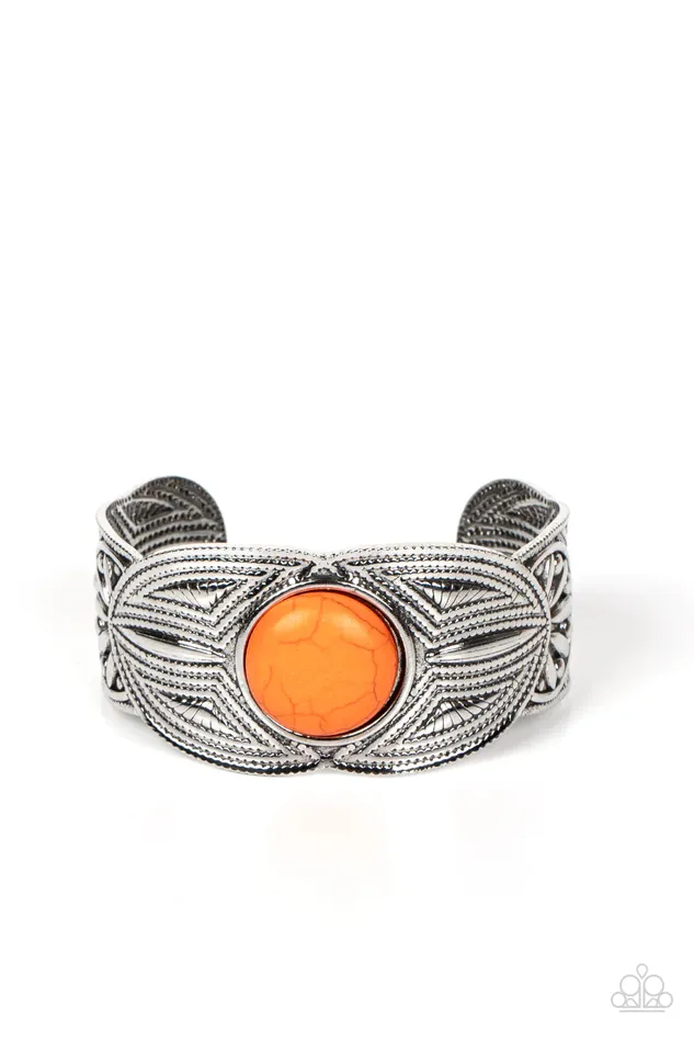 Paparazzi Jewelry Bracelets Paparazzi Bracelet Western Odyssey Orange