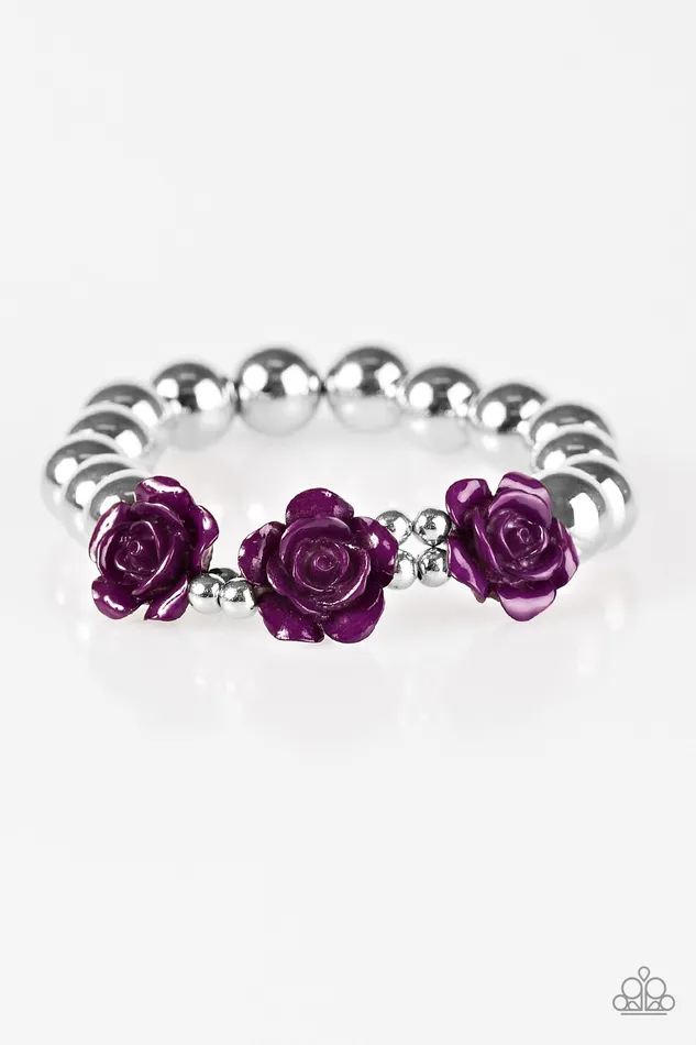 Paparazzi Jewelry Bracelets Paparazzi Bracelet What A FLEURt Purple