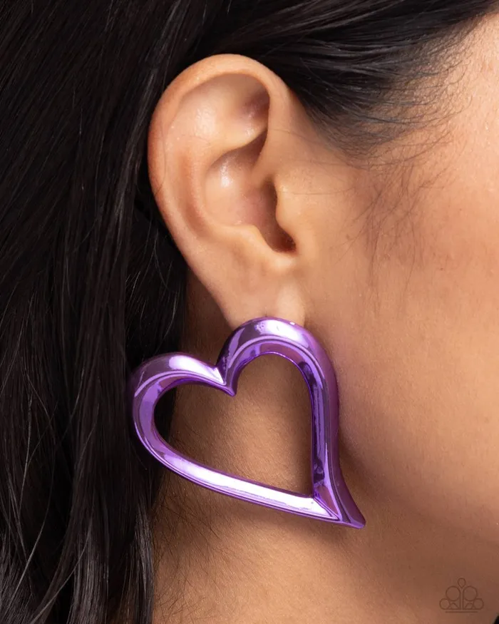 Paparazzi Jewelry Earrings Paparazzi Earring Admirable Acclaim Purple