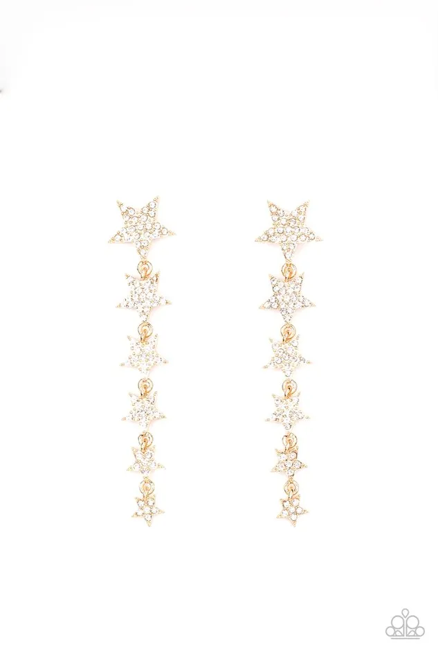Paparazzi Jewelry Earrings Paparazzi Earring Americana Attitude Gold Paparazzi Jewelry Earrings Paparazzi Earring Americana Attitude Gold
