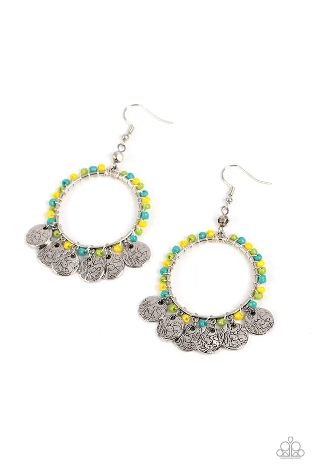 Paparazzi Jewelry Earrings Paparazzi Earring Bohemian Beach Blast Green Paparazzi Jewelry Earrings Paparazzi Earring Bohemian Beach Blast Green