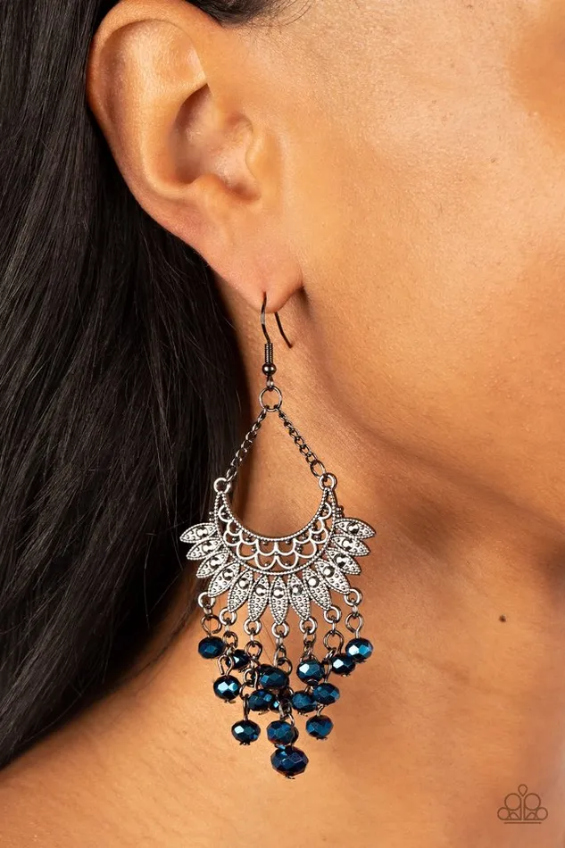 Paparazzi Jewelry Earrings Paparazzi Earring Chromatic Cascade Blue