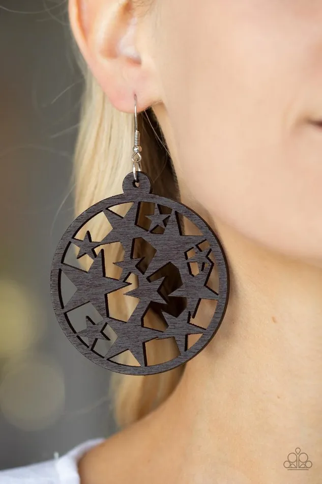 Paparazzi Jewelry Earrings Paparazzi Earring Cosmic Paradise Brown