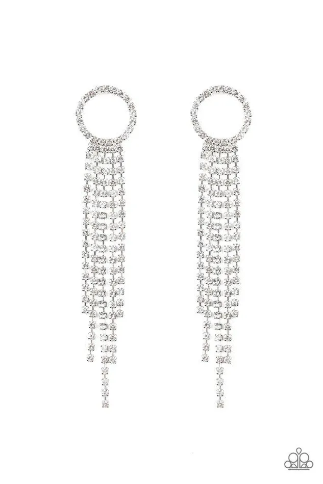 Paparazzi Jewelry Earrings Paparazzi Earring Endless Sheen White