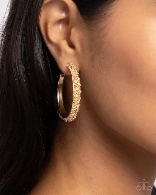 Paparazzi Jewelry Earrings Paparazzi Earring Glowing Garland Gold