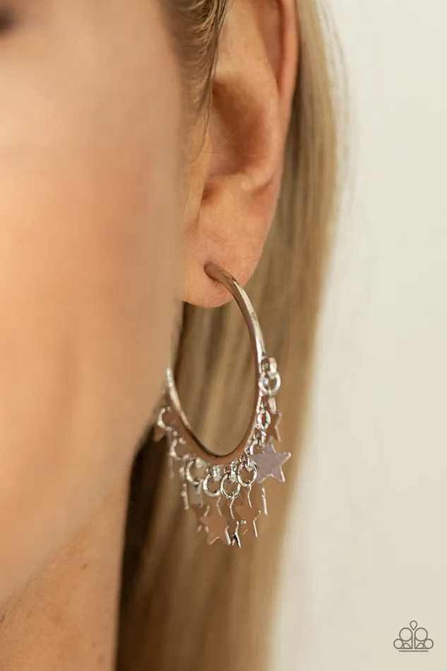 Paparazzi Jewelry Earrings Paparazzi Earring Happy Independence Day Silver