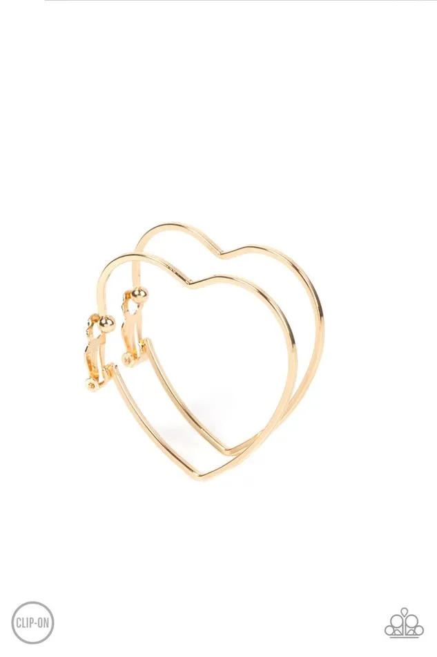 Paparazzi Jewelry Earrings Paparazzi Earring Harmonious Hearts Gold Paparazzi Jewelry Earrings Paparazzi Earring Harmonious Hearts Gold