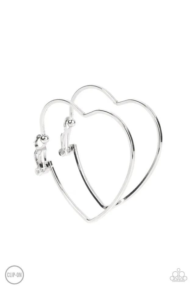 Paparazzi Jewelry Earrings Paparazzi Earring Harmonious Hearts Silver Paparazzi Jewelry Earrings Paparazzi Earring Harmonious Hearts Silver