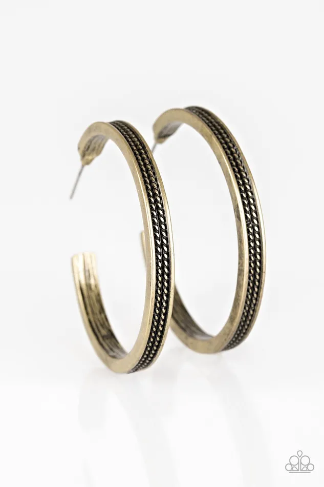 Paparazzi Jewelry Earrings Paparazzi Earring Jungle Stride Brass