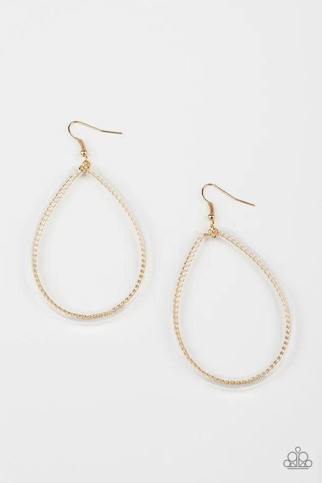 Paparazzi Jewelry Earrings Paparazzi Earring Just ENCASE You Missed It Gold Paparazzi Jewelry Earrings Paparazzi Earring Just ENCASE You Missed It Gold
