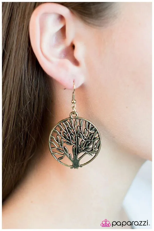 Paparazzi Jewelry Earrings Paparazzi Earring Make Like a Tree Brass