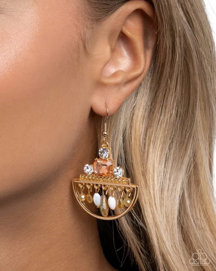 Paparazzi Jewelry Earrings Paparazzi Earring Metropolitan Majesty Gold