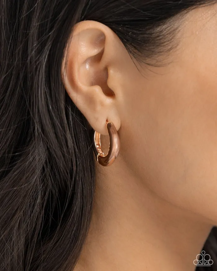 Paparazzi Jewelry Earrings Paparazzi Earring Monochromatic Makeover Rose Gold
