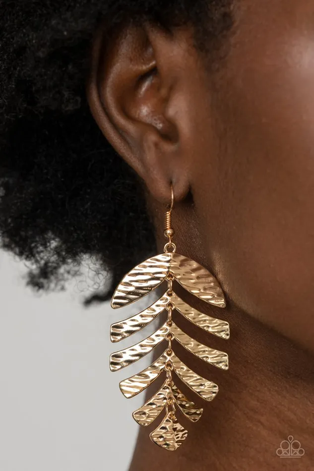 Paparazzi Jewelry Earrings Paparazzi Earring Palm Lagoon Gold