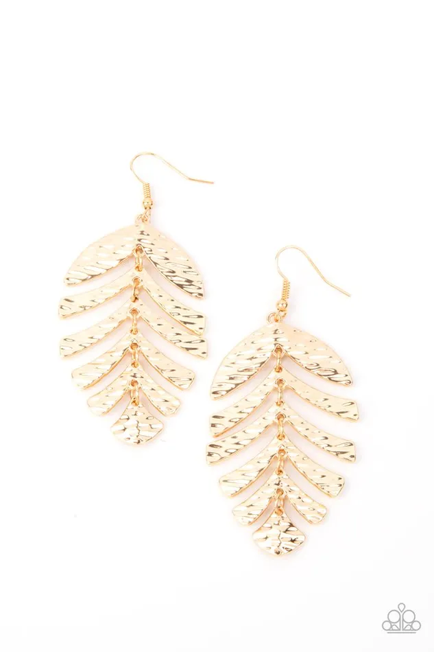 Paparazzi Jewelry Earrings Paparazzi Earring Palm Lagoon Gold Paparazzi Jewelry Earrings Paparazzi Earring Palm Lagoon Gold