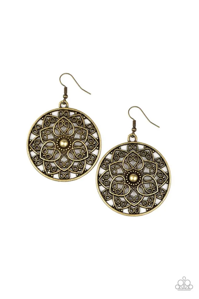 Paparazzi Jewelry Earrings Paparazzi Earring Petal Prana Brass Paparazzi Jewelry Earrings Paparazzi Earring Petal Prana Brass