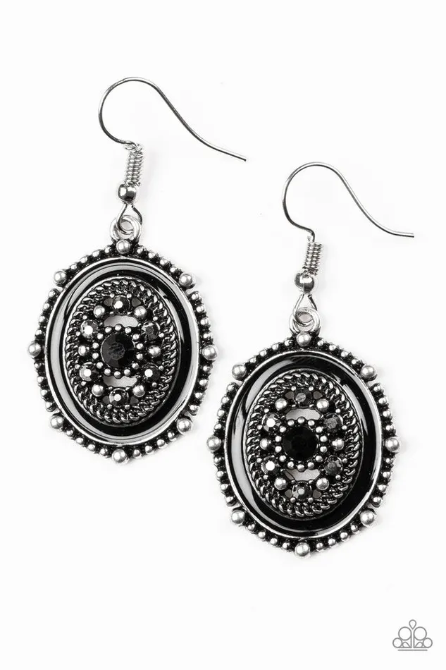 Paparazzi Jewelry Earrings Paparazzi Earring Picture of WEALTH Black Paparazzi Jewelry Earrings Paparazzi Earring Picture of WEALTH Black