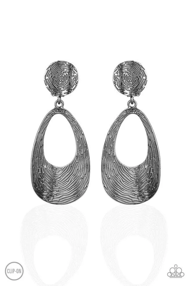 Paparazzi Jewelry Earrings Paparazzi Earring Printed Perfection Black