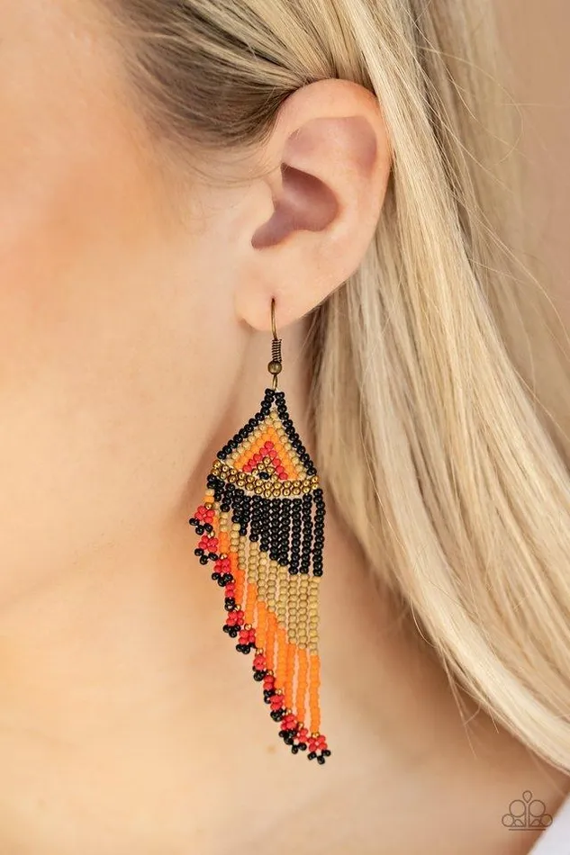 Paparazzi Jewelry Earrings Paparazzi Earring Rainbow Winds Black