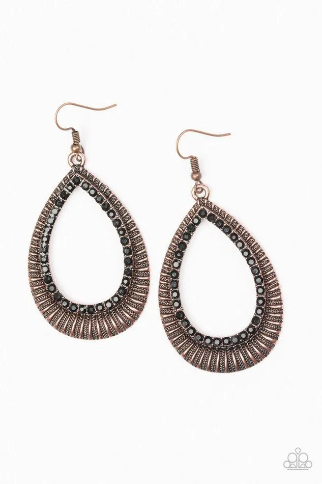 Paparazzi Jewelry Earrings Paparazzi Earring Right As REIGN Copper