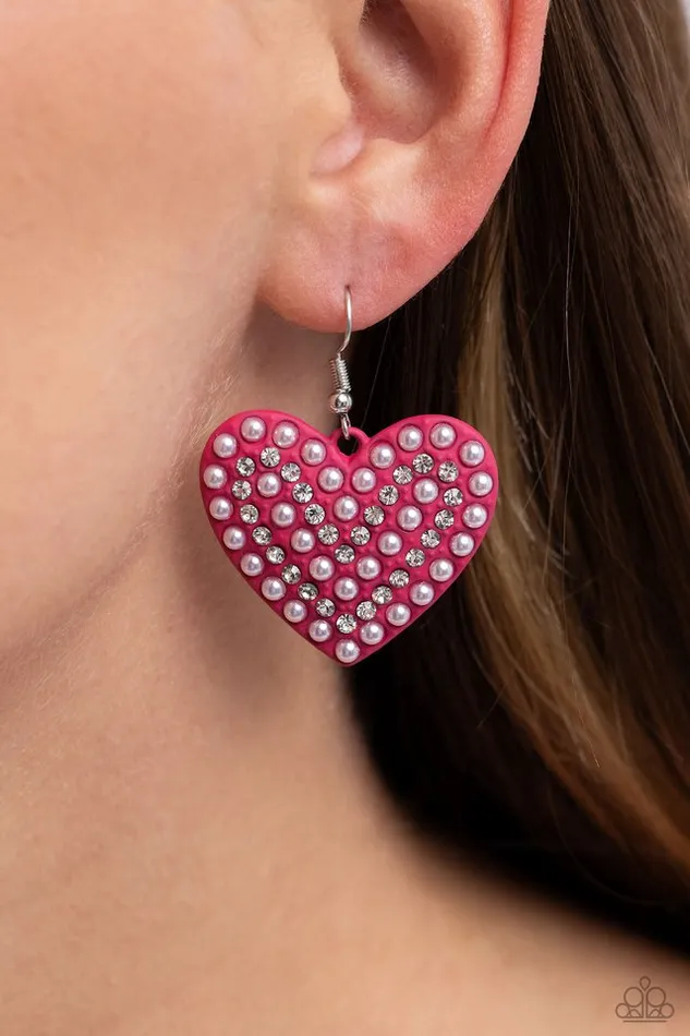 Paparazzi Jewelry Earrings Paparazzi Earring Romantic Reunion Pink