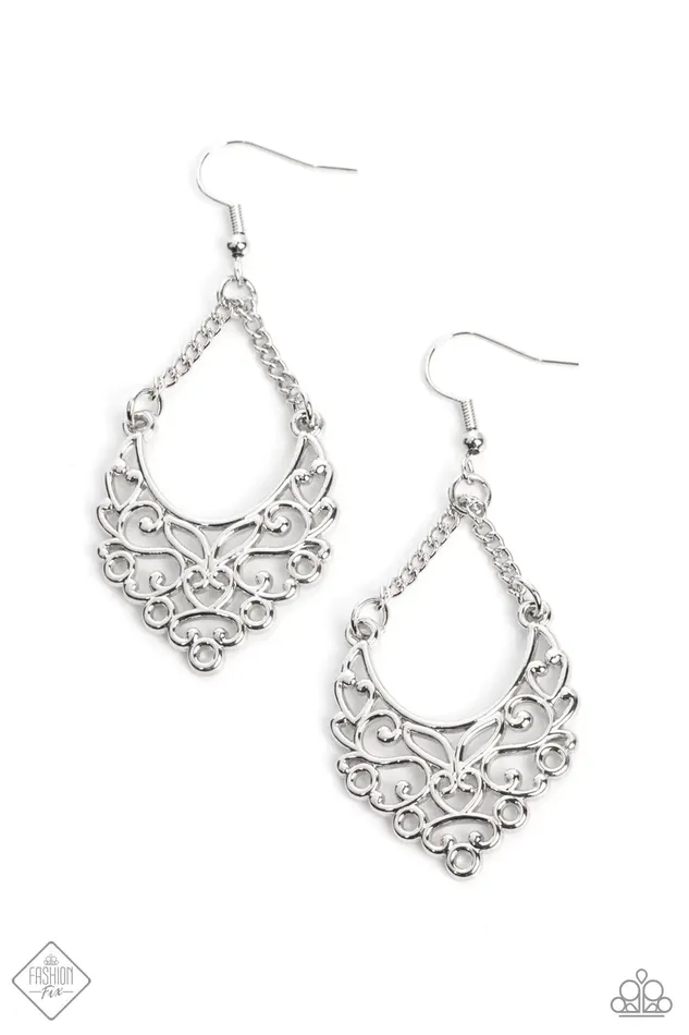 Paparazzi Jewelry Earrings Paparazzi Earring Sentimental Setting Silver