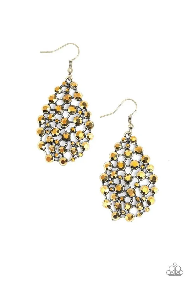 Paparazzi Jewelry Earrings Paparazzi Earring Start With A Bang Brass