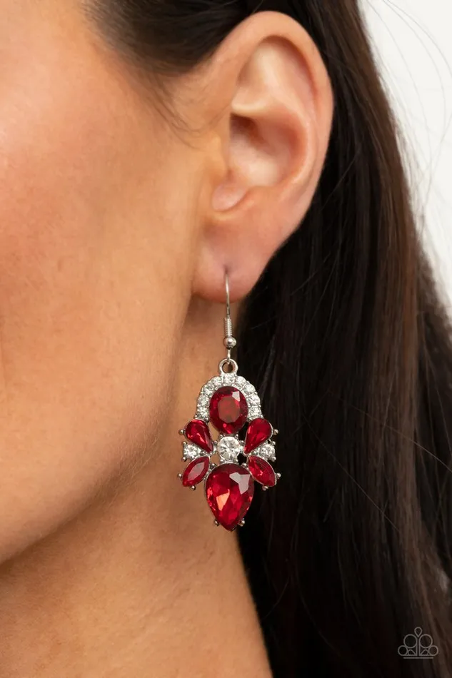 Paparazzi Jewelry Earrings Paparazzi Earring Stunning Starlet Red
