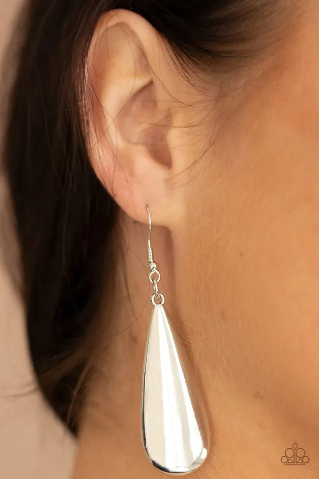 Paparazzi Jewelry Earrings Paparazzi Earring The Drop Off Silver