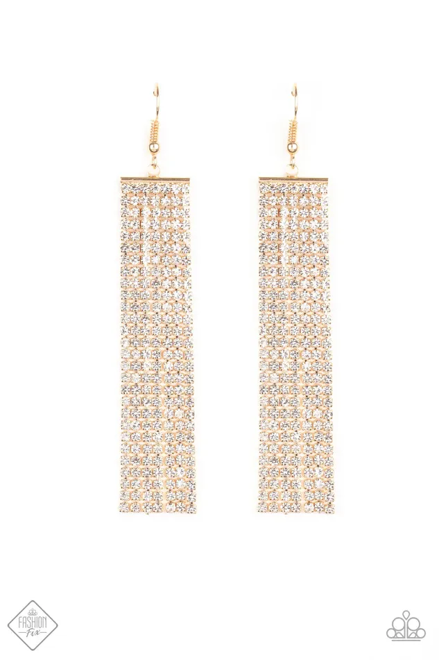 Paparazzi Jewelry Earrings Paparazzi Earring TopDown Shimmer Gold