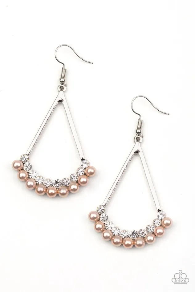 Paparazzi Jewelry Earrings Paparazzi Earring Top to Bottom Brown Paparazzi Jewelry Earrings Paparazzi Earring Top to Bottom Brown