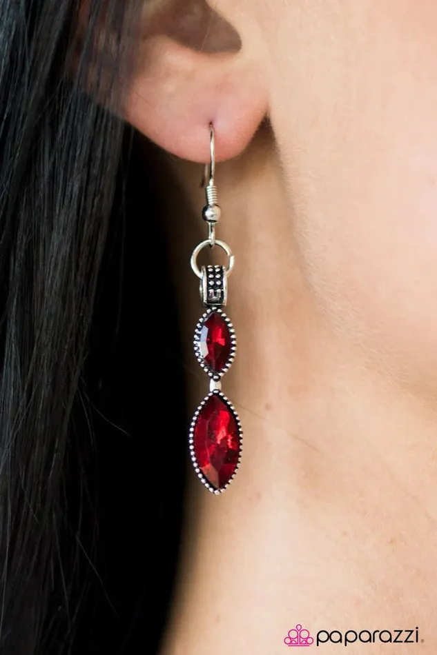 Paparazzi Jewelry Earrings Paparazzi Earring Wandering Star Red