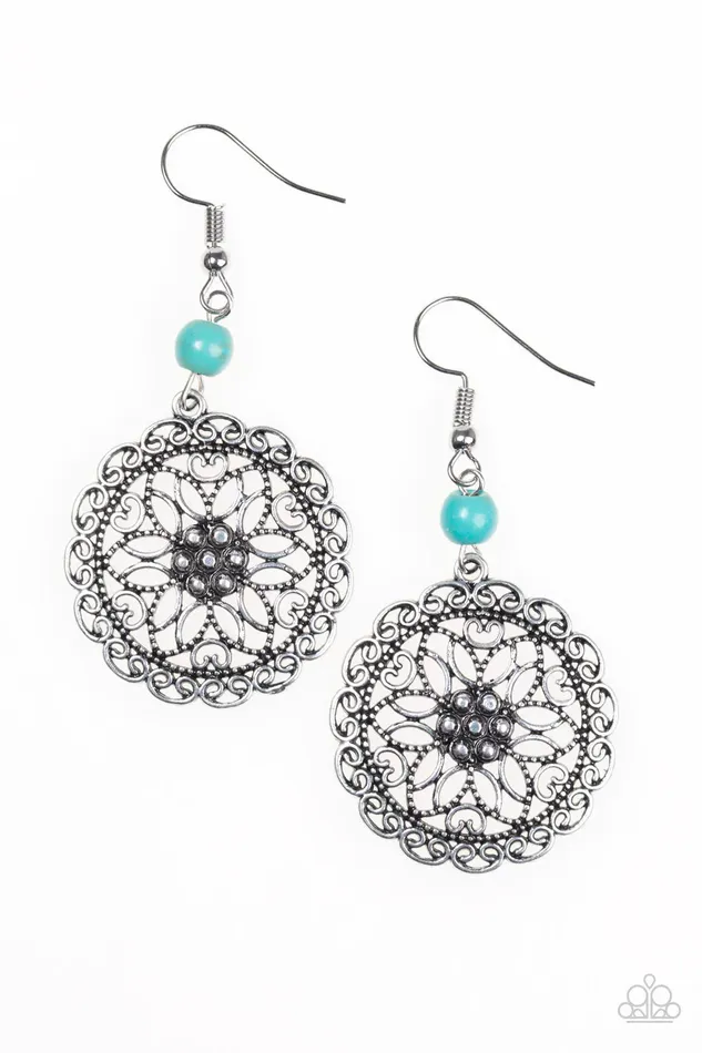 Paparazzi Jewelry Earrings Paparazzi Earring Wildflower Way Blue