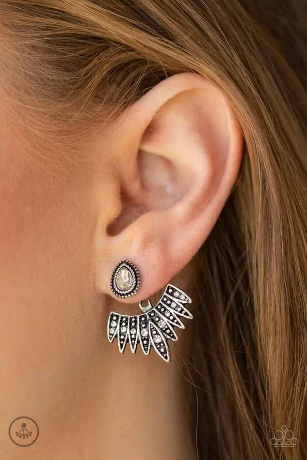 Paparazzi Jewelry Earrings Paparazzi Earring Wing Fling White