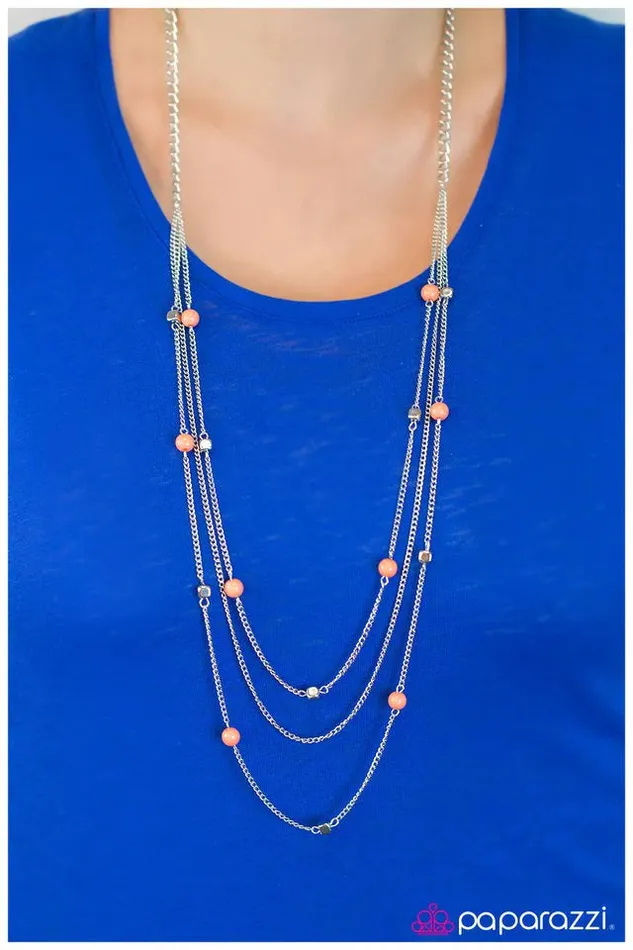 Paparazzi Jewelry Necklaces Paparazzi Necklace A Moment Like This Orange