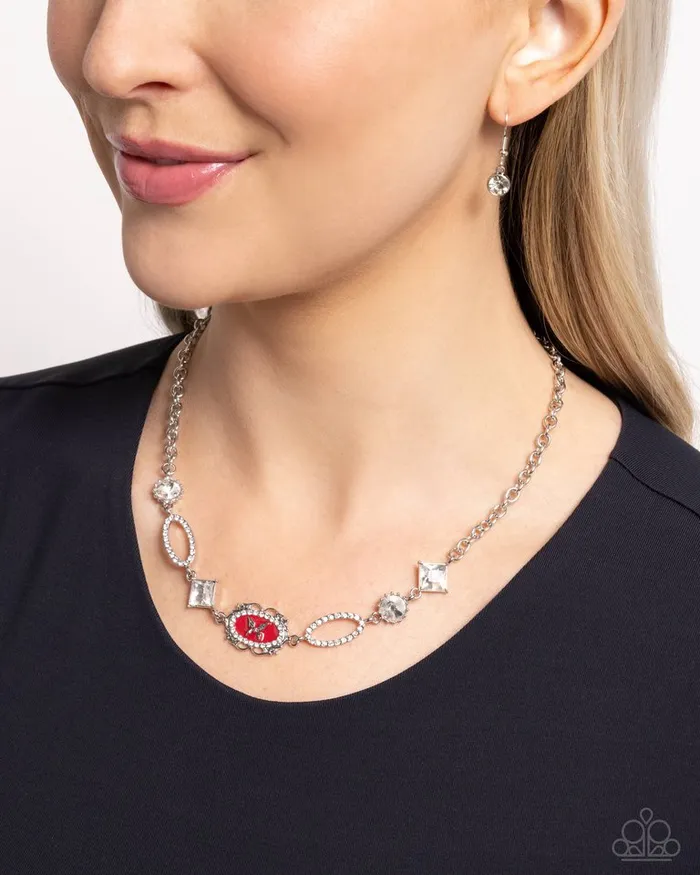 Paparazzi Jewelry Necklaces Paparazzi Necklace Aerial Approval Red