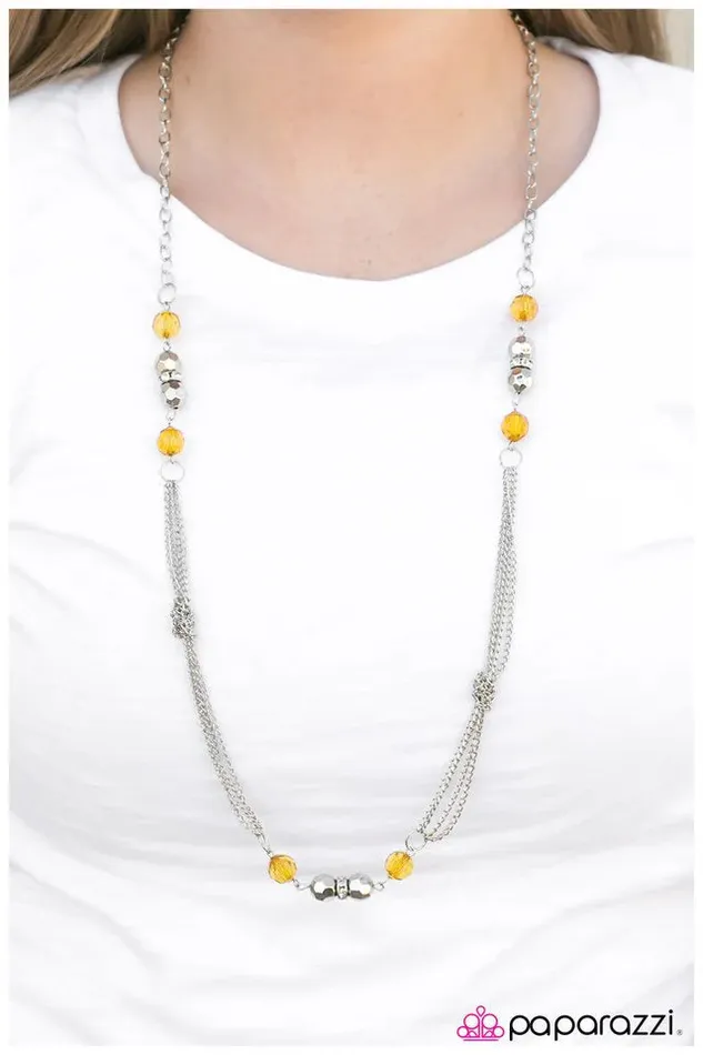 Paparazzi Jewelry Necklaces Paparazzi Necklace All Dolled Up Yellow
