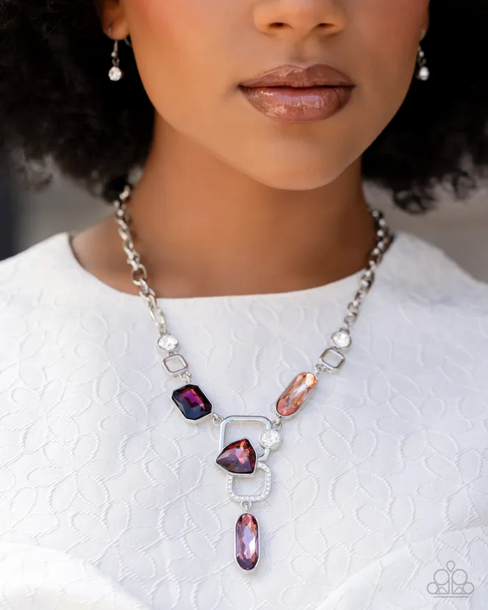 Paparazzi Jewelry Necklaces Paparazzi Necklace Artistic Elegance Purple