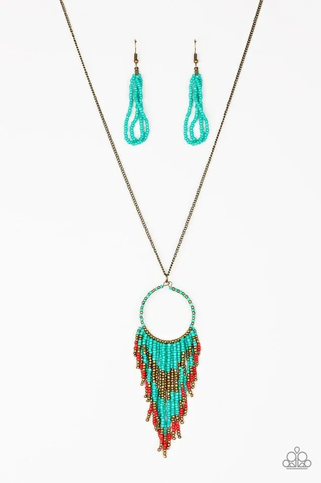 Paparazzi Jewelry Necklaces Paparazzi Necklace Badlands Beauty Blue