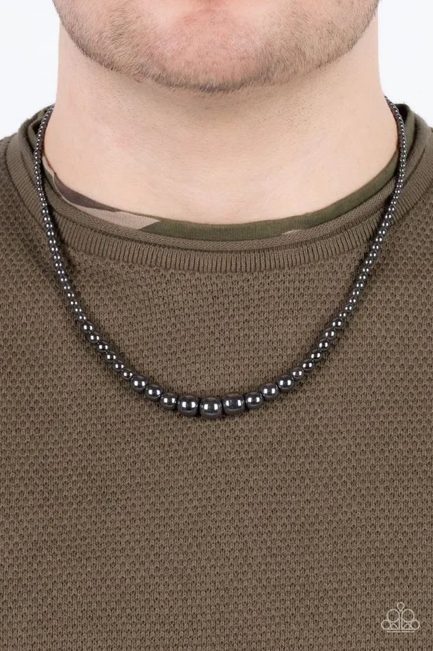 Paparazzi Jewelry Necklaces Paparazzi Necklace Beg Borrow or STEEL Black