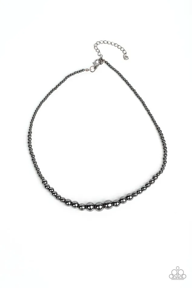 Paparazzi Jewelry Necklaces Paparazzi Necklace Beg Borrow or STEEL Black Paparazzi Jewelry Necklaces Paparazzi Necklace Beg Borrow or STEEL Black