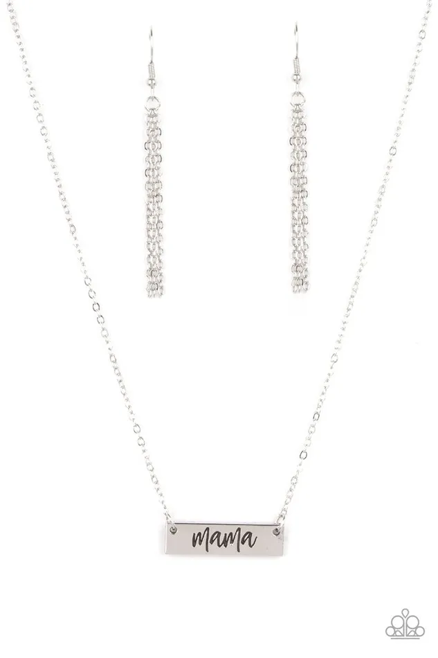 Paparazzi Jewelry Necklaces Paparazzi Necklace Blessed Mama Silver Paparazzi Jewelry Necklaces Paparazzi Necklace Blessed Mama Silver