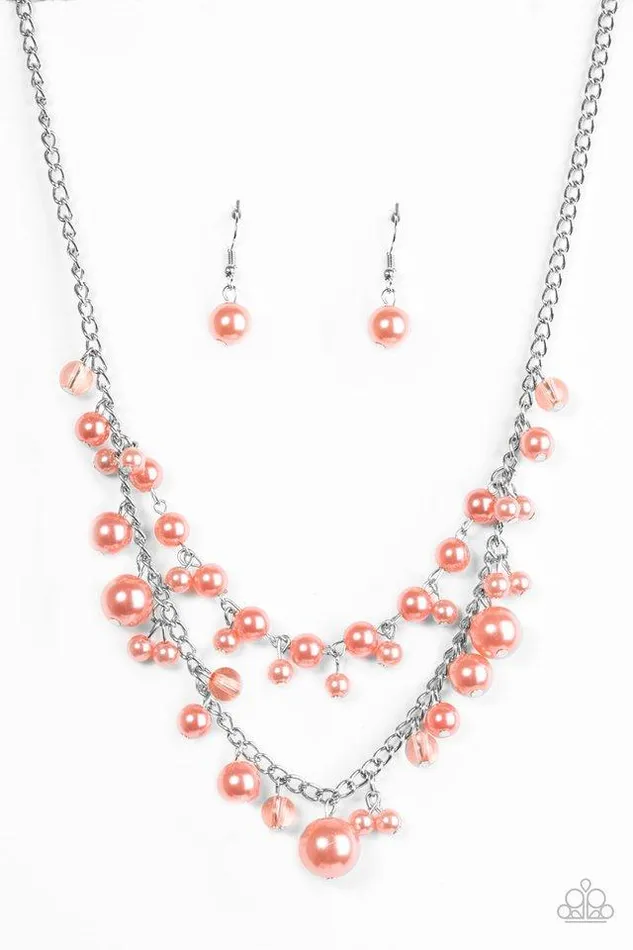 Paparazzi Jewelry Necklaces Paparazzi Necklace Blissfully Bridesmaid Orange