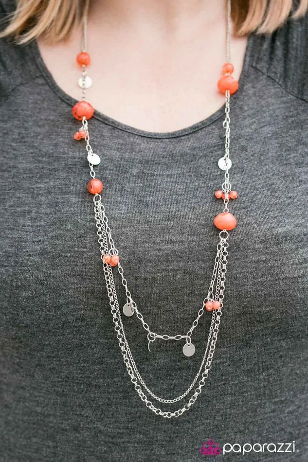 Paparazzi Jewelry Necklaces Paparazzi Necklace BOSSanova Orange