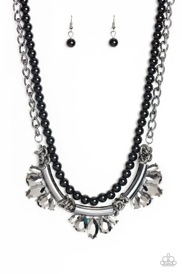 Paparazzi Jewelry Necklaces Paparazzi Necklace Bow Before The Queen Black